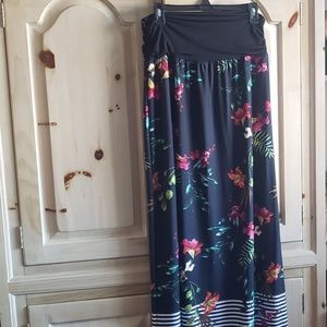 Apt. 9 Floral print Pull On Maxi Skirt | XL